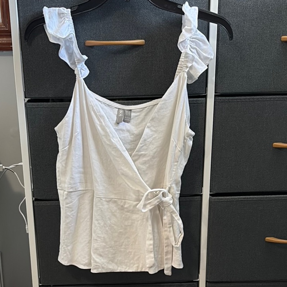 Cream Flutter Sleeve Wrap Camisole